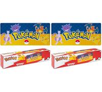 Pokémon Tappetino Mouse Tappeto Scrivania Grande Pikachu Tastiera per PC da Gioco Portatile Antiscivolo Mouse Pad 80x35cm (Blu Navy) (Confezione da 2)