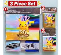 Pokemon TCG 30th Celebration Card Box Deck Sleeves 64 Deck Case Set 3pz Giappone