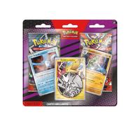 Pokémon : Blister migliorato di 2 booster (3 carte lucide, 1 pezzo e 2 booster Pokémon).
