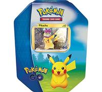 Pokémon TCG GO Tin-Pikachu (2 fogli di carta stagnola e 4 confezioni di ripetitore), Singolo, 699-17234