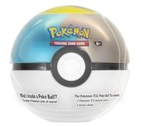 Pokemon TCG Moon Poke Ball Tin Trading Card Game contiene 3 buste booster + 2 fogli di adesivi