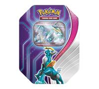 Pokemon TCG Paradox Destinies Iron Crown ex Scatola Latta Con 4 Booster Pack
