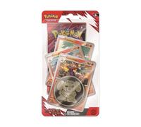Pokemon TCG Scarlet & Violet Destined Rivals Premium Checklane Booster Pack con moneta e 3 carte promozionali (1 confezione)