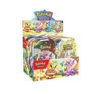 Pokemon TCG Scarlet & Violet Prismatic Evolutions Mini Tin Display 8 Tins 16 Pac