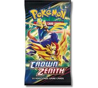 Pokemon TCG Spada E Scudo Crown Zenith Pacchetto Booster 10 Carte Inglese