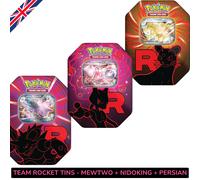 Pokemon TEAM ROCKET 3 TIN DESTINED RIVALS Bundle Rivali Predestinati Mewtwo Ex