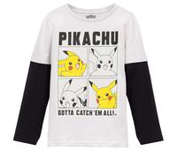 Pokemon Top da Skater Pikachu Manica Lunga Ragazzi (NS6662)