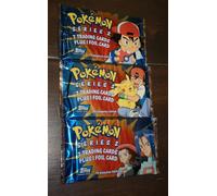 Pokemon Topps Set 3 Pezzi Trading Cards Serie 2 TV Animation Edition ITALIANO