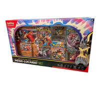 Pokémon: Collezione con figura Mega-Lucario ex di JCC Pokémon (1 Carta olografica di promozione incisa in rilievo, 1 Carta promozionale di grandi dimensioni, 5 buste di miglioramento e 1 statuetta di