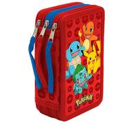 CYPBRANDS Pokémon, Astuccio a 3 piani, materiale scolastico, Multicolore, Prodotto Ufficiale