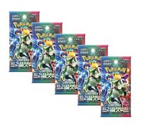 Pokemon Triplet Beat EX SV1a Booster Pack coreano x5 | Scarlet & Viola Coreano | Carte Pokemon coreane | 5 carte per confezione | Titan Authenticated