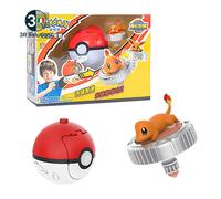 Pokemon Trottola Action Figure Pikachu Charmander Squirtle Mew Eevee Elf Ball Gi