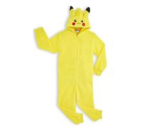 Pokémon Tuta Intera Bambino e Adolescenti, Morbido Pikachu Pigiama Intero Invernale con Cappuccio, Accogliente Regalo Bambini (7-8 Anni, Giallo Pikachu)
