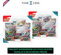 Pokemon TWILIGHT MASQUERADE 2X BLISTER Crepuscolo Mascherato Snorlax Cosmo Holo