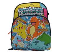 Marchi CyP- Pokémon- Zaino per bambini, Zaino scuola, Misure 30 cm, Materiale scolastico, Zaino, Pikachu, Bulbasaur, Charmander, Squirtle, Multicolor, Prodotto ufficiale