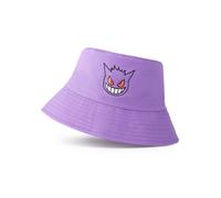 Pokémon Cappello da Pescatore Viola Gengar | Copricapo Classico per la Protezione Solare dei Cartoni Animati | Cappello Casual da Uomo | Leggero e Confortevole