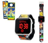 Pokemon Watch for Kids - Bundle con orologio digitale LCD per bambini con cinturini con Pikachu, Charmander, Squirtle, Bulbasaur Plus, segnalibro, molto altro | Orologio da polso facile da leggere per