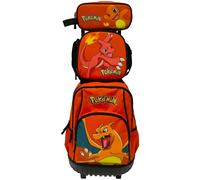 CYPBRANDS Set Trolley Compatto, Scuola, Viaggio,3 Pcs, Lunch Bag, Scatola, Colore Arancione, Prodotto Ufficiale