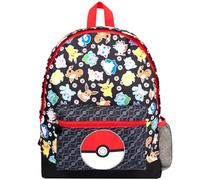 Pokémon Zaino per la scuola per ragazzi e ragazze, zaino da viaggio con 2 scomparti per bambini, spallacci regolabili e tasca in rete