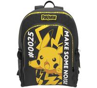 CYPBRANDS-Pokémon-Zaino per la scuola, Zaino, Compatibile con trolley, Materiale scolastico, Zaino, Pikachu, Nero, Prodotto ufficiale