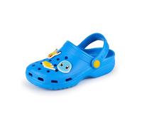 Pokémon Zoccoli per Ragazzi | Calzature Slip-on per Bambini in Blu | Ciondoli Originali Pikachu Charmander Squirtle | Sandali da Interno e da Esterno con Cinturino Regolabile