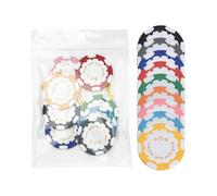 Poker Chip - Pennarello a sfera da golf, collezione di chip da poker come pennarello da golf, sportivi originali, set da 9 pezzi, per uomo e donna