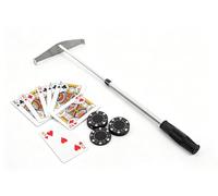 Poker Chip - Rastrello Strumento Telescopico Gioco Harrow Key Raccoglitore di chip portatile for giochi da tavolo | Asta di metallo resistente for l'organizzatore degli accessori(Silver)