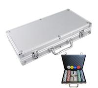 Poker Chips with Denominations, 200-Piece Set with Case, Professional Board Game Pieces, for Party, Outdoor, Adult Night, Style Play, Gambling Supplies, Fun Games