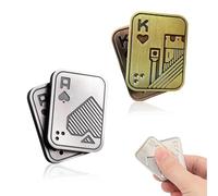 Poker Fidget Slider Toy xlwen 2 pcs Fidget Slider Toy,Giocattoli di Tidget Fidget Poker in Metallo,Metallo Poker Fidget Slider,Regali per fidanzati e papà,Alleviare lo stress