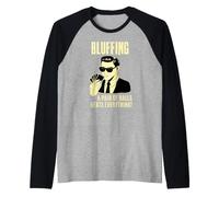 Poker Gioco Carte - Torneo Poker Sportivo Maglia con Maniche Raglan