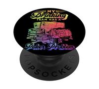 Poker - La mia squadra di alcol ha un problema di poker - Funny Poker PopSockets PopGrip Adesivo