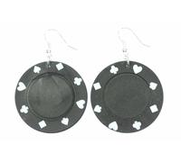 Poker Logo Chip Orecchini Miniblings Pendente Giocare a Poker Casino Las Vegas