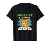 Poker Luck Strategy Cat Maglietta