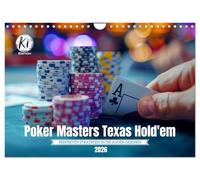 Poker Masters Texas Hold'em (Wandkalender 2026 DIN A4 quer), CALVENDO Monatskalender: All In: Die Faszination des Pokerturnier-Lebens