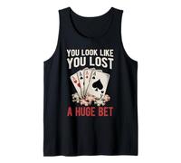 Poker Player Cards Casino Vintage Giocatore Carte Divertente Canotta