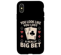 Poker Player Cards Casino Vintage Giocatore Carte Divertente Custodia per iPhone X/XS
