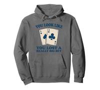Poker Player Cards Casino Vintage Giocatore Carte Divertente Felpa con Cappuccio