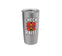 Poker Player Check Raise Texas Holdem Card Shark Bicchiere termico in acciaio inox doppia parete