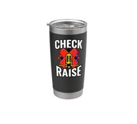 Poker Player Check Raise Texas Holdem Card Shark Bicchiere termico in acciaio inox doppia parete