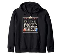 Poker PLayer Sono il Re del Poker Felpa con Cappuccio