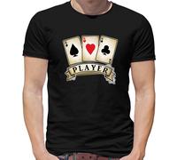 Poker Player T-Shirt - Viso - Carte - Texas Porta Em - Gioco D'Azzardo