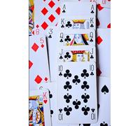 Poker Royal Flush Playing Cards A5 Hardback Lined Glossy Notebook: Poker Stationery, Playing Card Stocking Filler, Poker Stocking Filler
