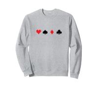 Poker Spades Cuore Diamanti Croce Felpa