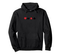 Poker Spades Cuore Diamanti Croce Felpa con Cappuccio