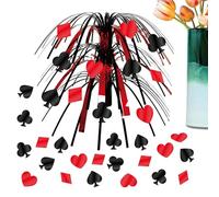 Poker Table Centerpieces - Playing Cards Decor, Classic Theme Table Ornaments for Game Night Use, Decorative Poker Display Pieces for Holiday, Party Decoration Set for Home 11,81 x 7,87 pollici