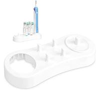 Poketech Portaspazzolino elettrico, compatibile con 4 testine e caricabatterie (porta spazzolini aggiornato)