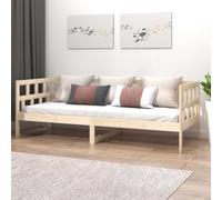pokgdf Letto multifunzionale in legno di pino massiccio, 80 x 200 cm, utilizzabile come divano durante il giorno e di notte come letto, con doghe robuste per una buona distribuzione del peso, fascino