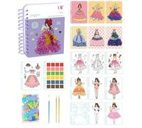 Poking Princess Craft with Stickers Art Kit | Creative Princess Craft Kit with Stickers and Paint, Poking Art Activity Set for Girls, Preschool or Kindergarten Projects, Travel Car Airplane Toy, Birth