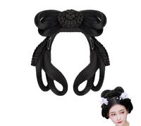Pokinge Parrucca con fascia per capelli, un pezzo, costume da dinastia Ming, per cosplay, chignon, parrucca antica, accessorio per capelli per donne e ragazze