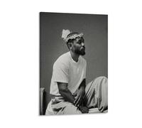 POKKMNJB Kendrick - Poster Lamar, stampa artistica da parete su tela, decorazione per la casa, camera da letto e soggiorno, 20 x 30 cm, con cornice